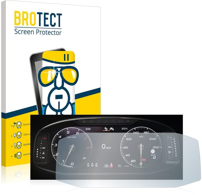 Screenprotector voor Seat Ateca Facelift 10.25" Snelheidsmeter Beschermglas transparant