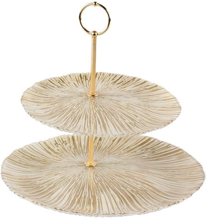 BRICARD FIBER ETAGÈRE 2-LAAGS | 21 - 28 CM GOUD-WIT