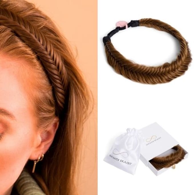 Infinity Braids - Jolie Fishtail Braid - Haarband - Haarband Dames - Haarbanden - Haarband Meisje - Braid Jolie Apricot Amber