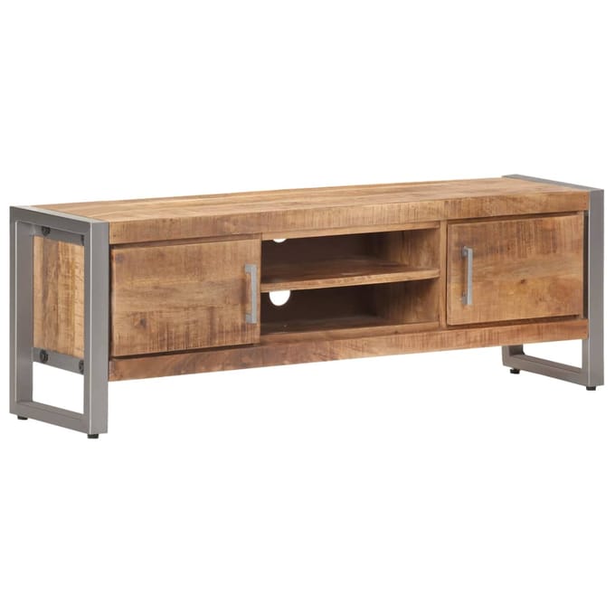 vidaXL - Tv-meubel - 120x30x40 - cm - ruw - mangohout