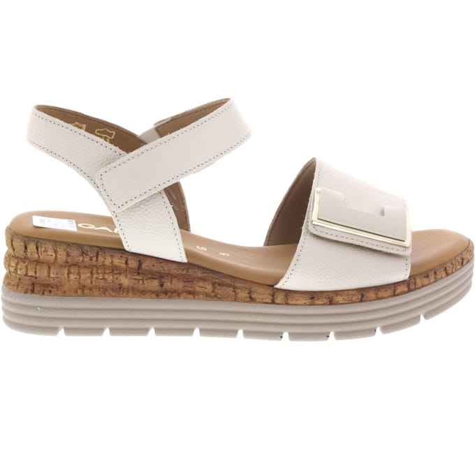 Gabor - maat 41 - Dames Sandalen - wit / zilver