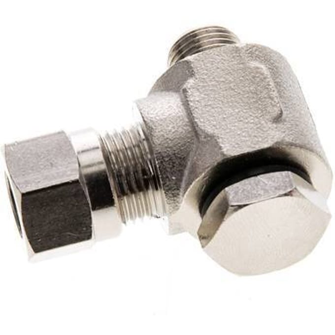 8LL & G1/8'' Vernikkeld Messing Swivel Joint Snijringkoppeling Buitendraad 100bar Draaibaar ISO 8434-1