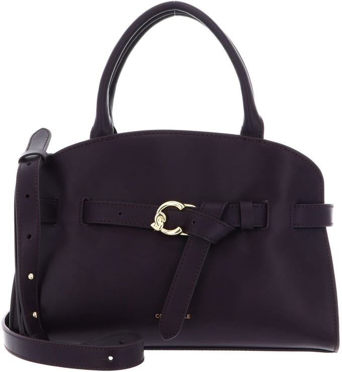 COCCINELLE Leren handtas schoudertas Sabine Handbag Prune donkerpaars