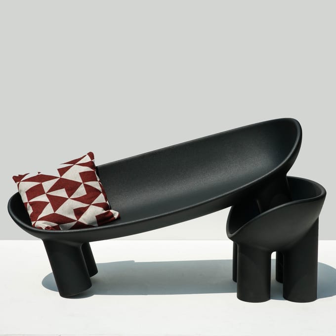 Driade Roly Poly fauteuil - charcoal