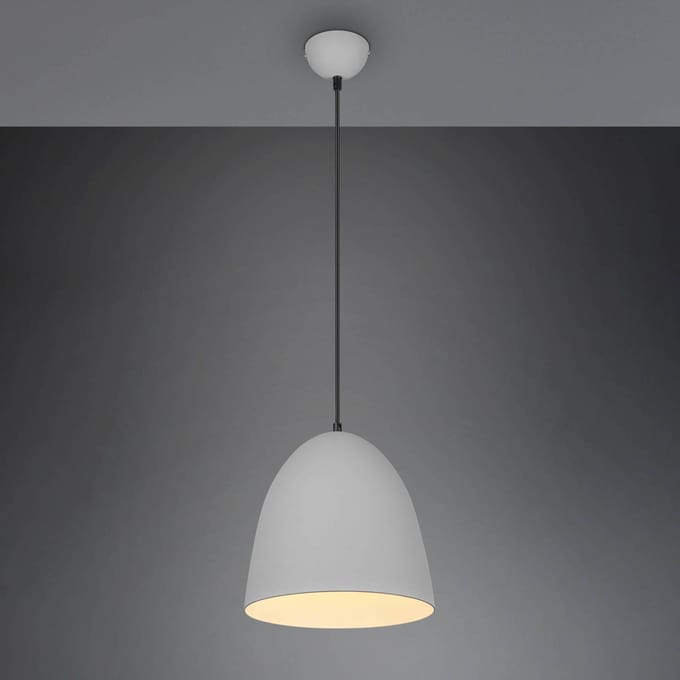 Reality Leuchten Hanglamp Tilda, 1-lamp, grijs, Ø 25 cm