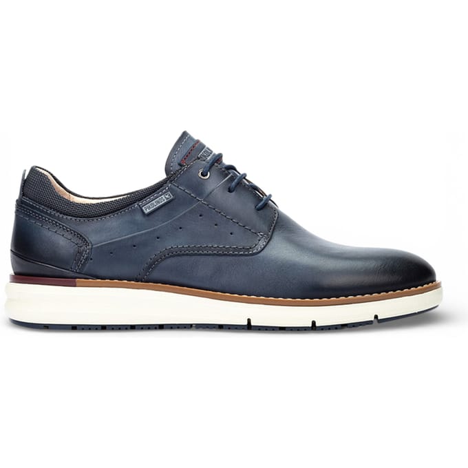 Pikolinos herensneakers van blauw leer met vetersluiting - Manacor