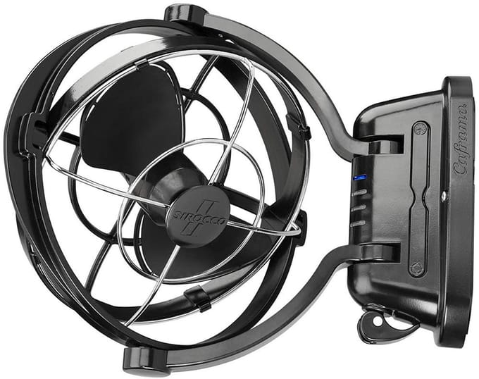 Ventilator 7 inch 3 Snelheden 12-24V voor Boot en Camper - Zwart