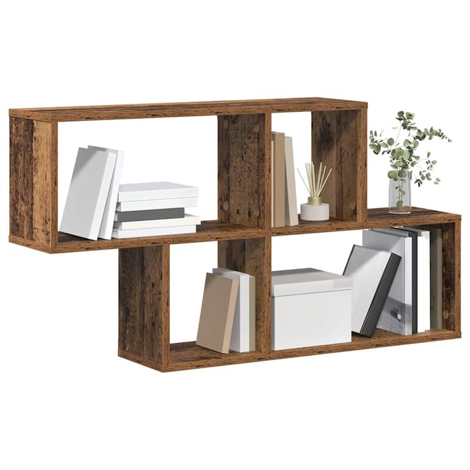 vidaXL Wandplank met plank Wandgemonteerd Bruin Bewerkt hout
