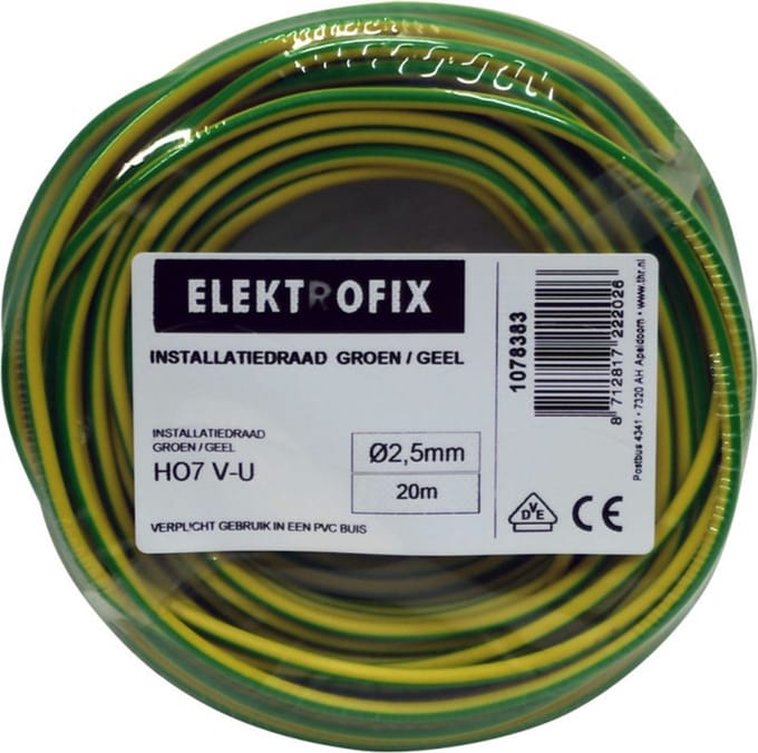 Vd-Draad 2,5Mm2 Groen/Geel 20M