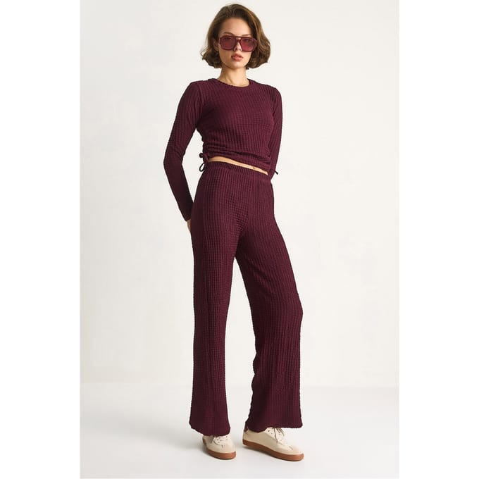 Aansluitende Twee-delige Set met Flared Broek