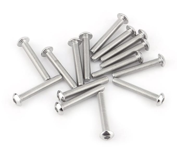 Set van 300 M3 Platte Hoofd Schroeven en Moeren Assortiment voor RVS Schroeven en Bevestigingsmaterialen