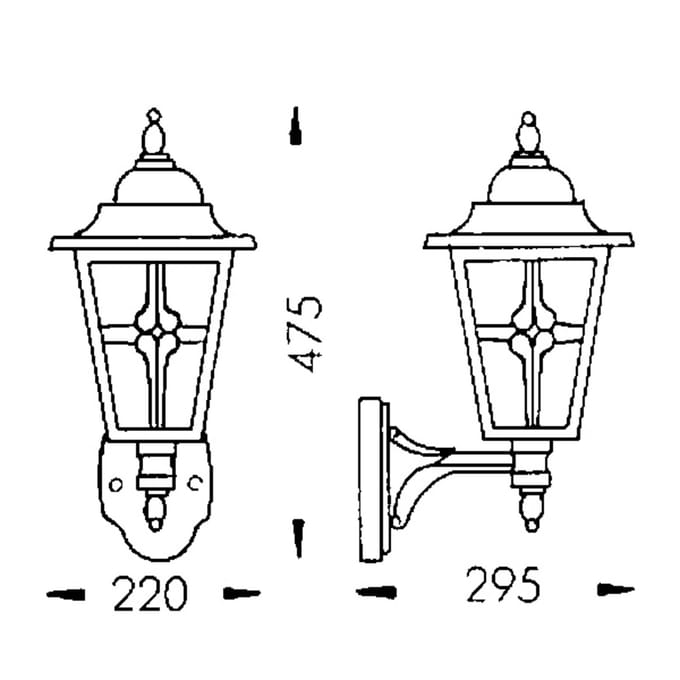 Albert Leuchten Aantrekkelijke buitenwandlamp 763 W
