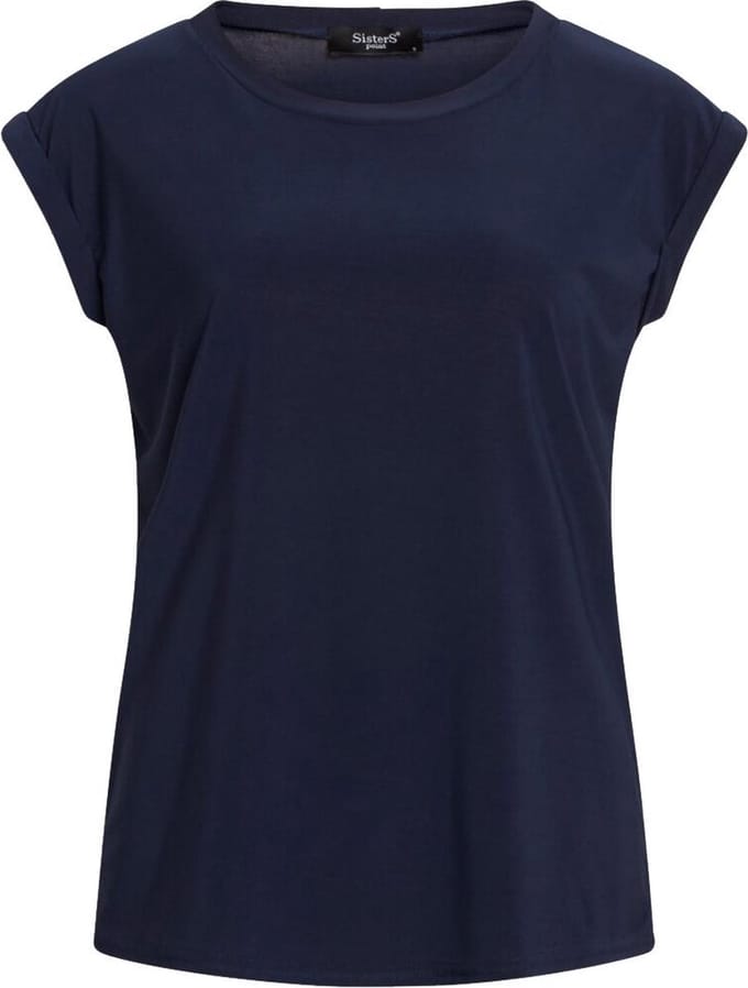 SISTERS POINT Low-a - Dames T-shirt - Navy - Maat S