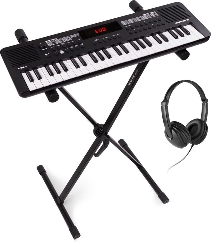 MAX Rhapsody49 keyboard set met 49 toetsen - Complete beginners set met standaard en koptelefoon