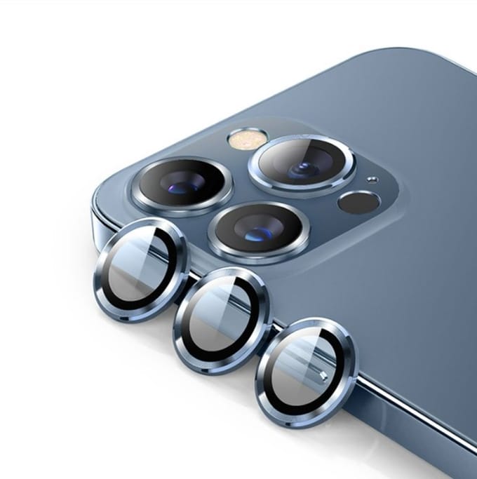Solidenz Camera Lens Protector - Geschikt voor Apple iPhone 13 Pro / 13 Pro Max - Blauw