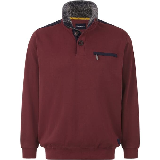 Babista herren Sweatshirt - 56/58 - donkerrood - Plus Size