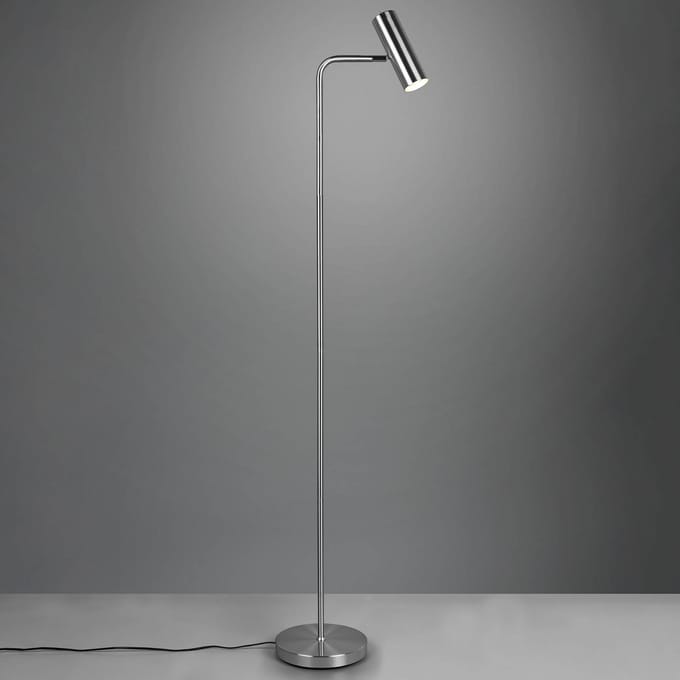 Trio Lighting Vloerlamp Marley, nikkel, hoogte 151 cm, metaal