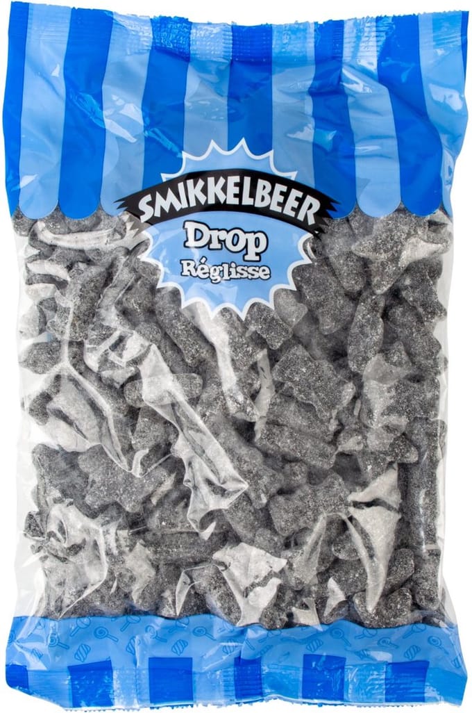 Smikkelbeer Gesuikerde dropmix zout - Zak 1 kilo