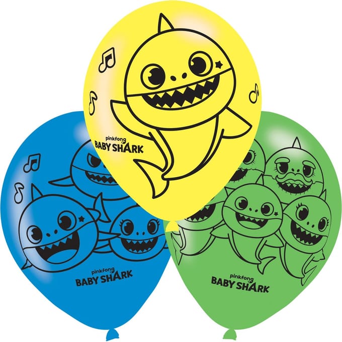 Amscan - Baby Shark - Ballonnen (6 stuks)