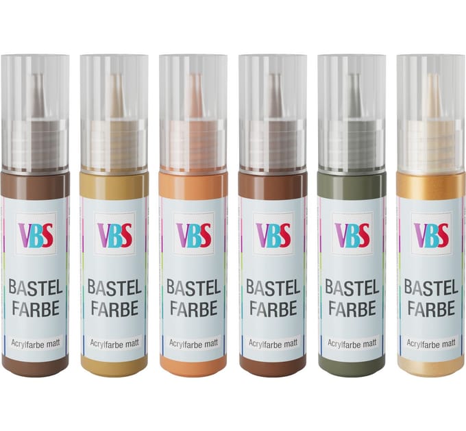 VBS Knutselverf set "Whispering Woods", 6 x 20 ml