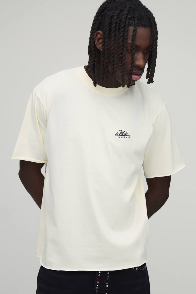 Regular Washed Most Wanted Masker T-Shirt | Ecru | Size Medium