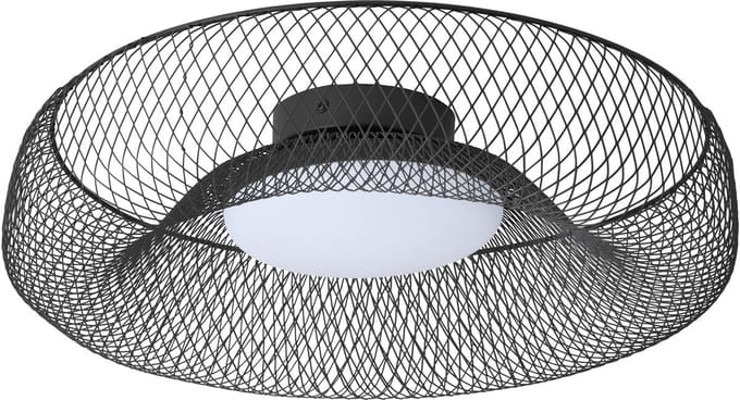 OSRAM Decor Mesh LED Plafondlamp, Zwart Metaal, 300mm, 18. 5W, 1130lm, 3000K warm wit, Ra >80