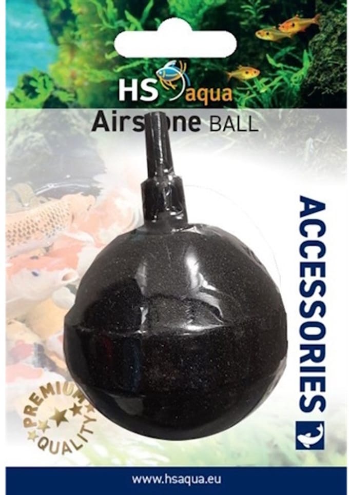 HS Aqua Pond Airstone Bal Zwart Blister 50MM