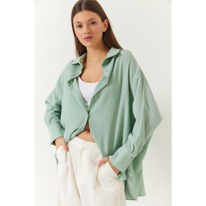 Oversized Textuur Shirt