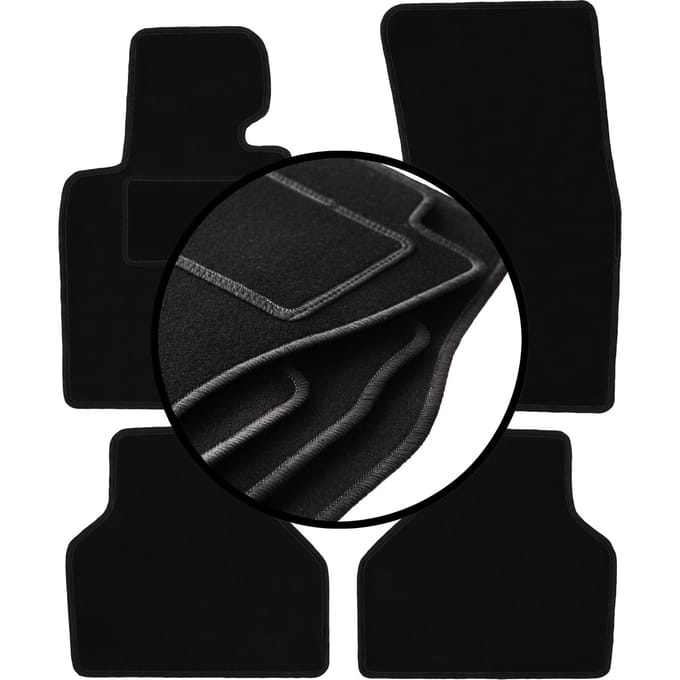 Complete set veloursmatten voor: BMW 7 E65 sedan (2001-2008)