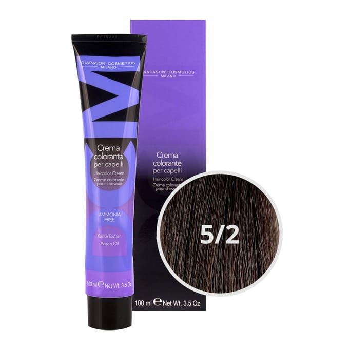 DCM Hair Color Cream Ammonia Free 5/2 Ash 100ml