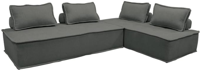 sweeek - Set van 2 tweezits fauteuils voor gestoffeerde modulair bank - dao