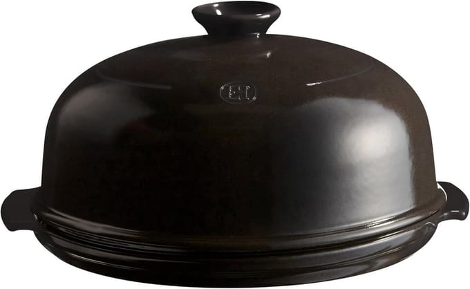 Interhal Bread Clock, Ceramic Coal, 28.5 x 28.5 x 16.5 cm