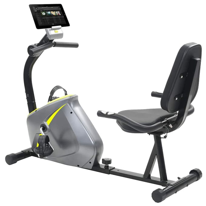 vidaXL - Ligfiets - hometrainer - magnetisch - met - hartslagmeter