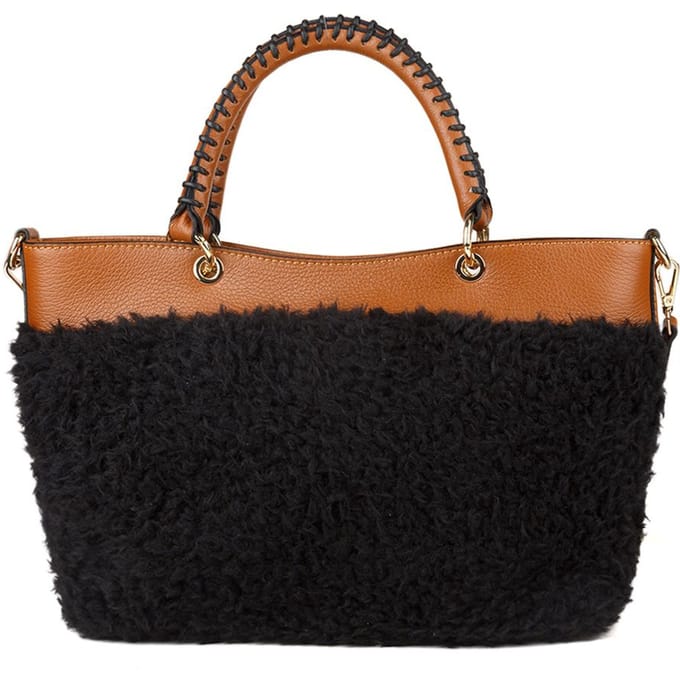 Giulia Monti Tote Bag T.Zwart+Cognac