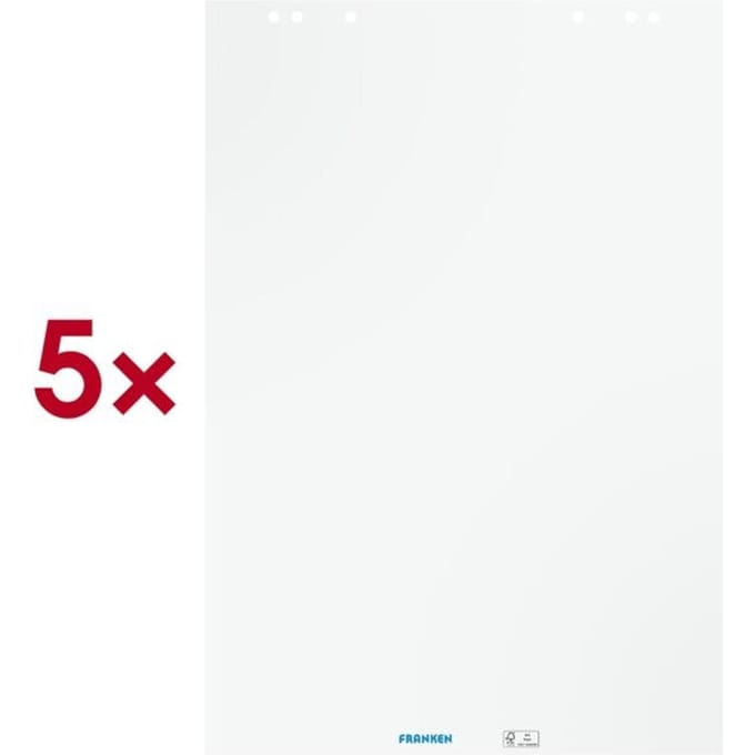 Flipoverblok, 20 vellen, ongelinieerd, 680 x 980 mm