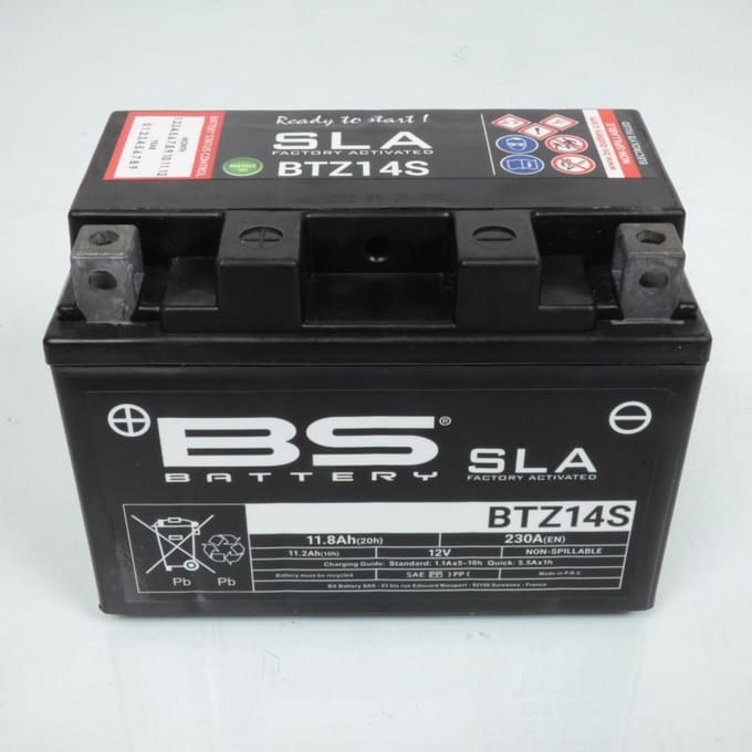 Batterie SLA BS Battery pour Moto Benelli 600 BN GT ABS 2016 à 2017 Neuf