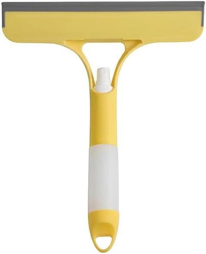 Glastrekker - Raamwisser - Streeploos Reinigen - Dubbelzijdig Ontwerp - 25.7 cm - Geel