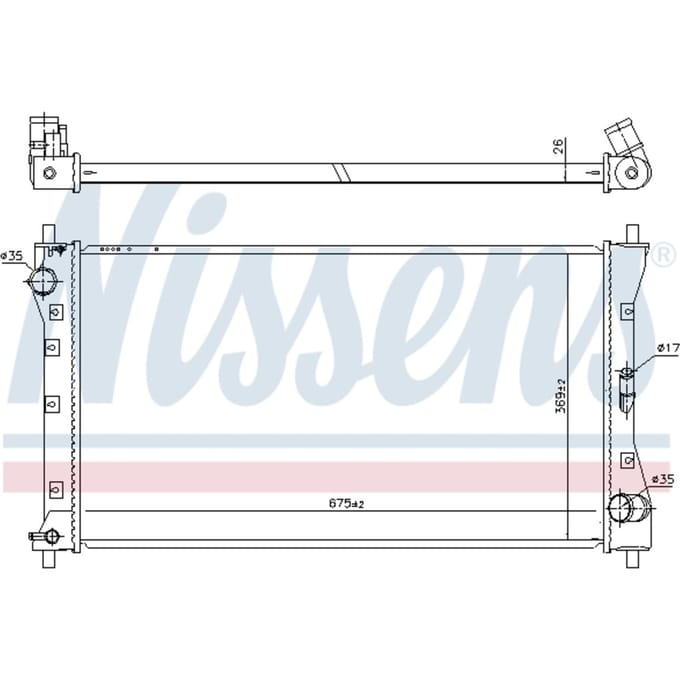 Radiator, motorkoeling NISSENS 64256