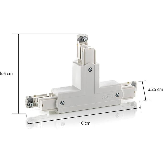 GLOBAL T-verbinder Noa aardedraad binnen links, wit