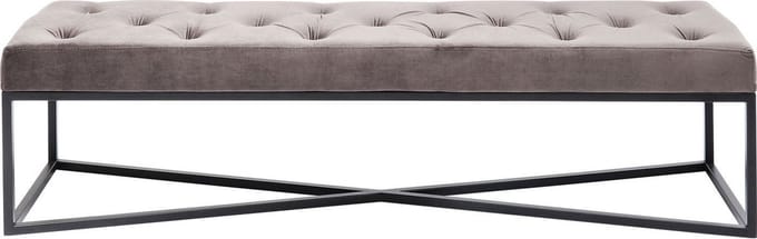 Kare Bank Crossover Grey Black 150x40cm