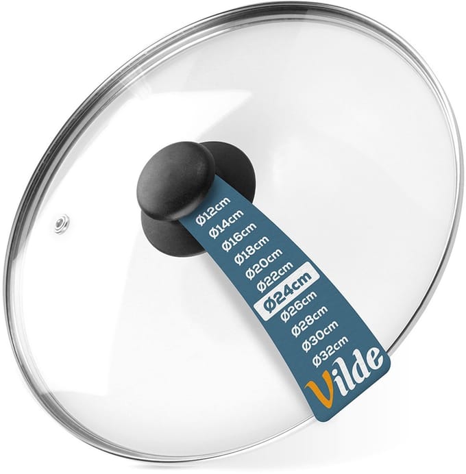 Deksel Glas Hittebestendig 24 cm - Pannendeksel - Pandeksel - Potdeksel