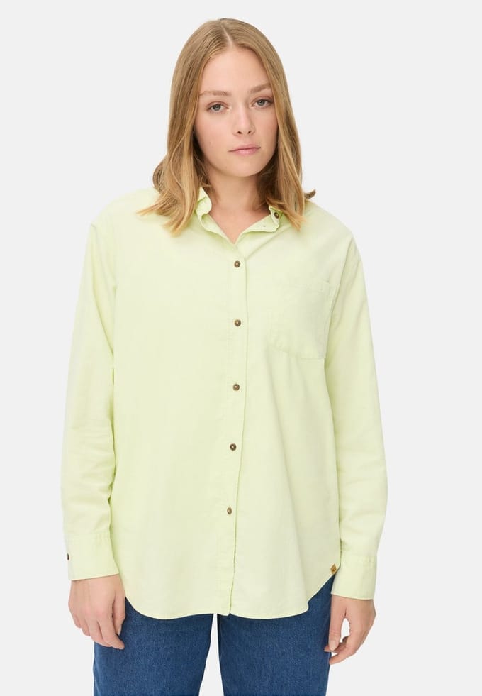 camel active Blouse met borstzak - Maat womenswear-M - Limoengroen