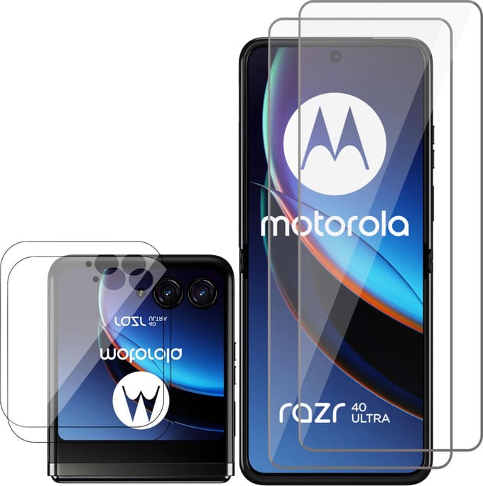 2x Screenprotector geschikt voor Motorola Razr 40 Ultra - Folie Screen Protector Screenprotector geschikt voor Motorola Razr 40 Ultra
