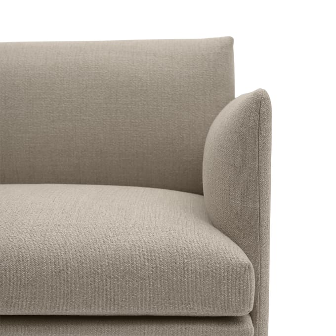 Muuto Outline Chair Fauteuil - ecriture 240/ grey - gepolijst aluminium