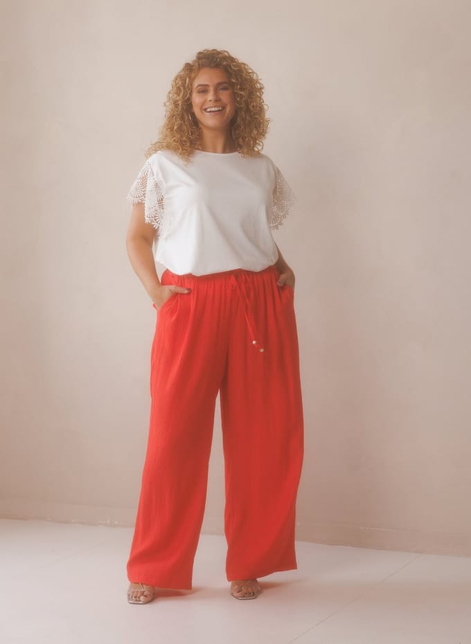 YEST CURVE Nayana Bottoms - Hot Red - maat 3(52)