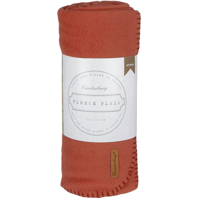 Canterbury Plaid Fleece - Cozy - Bruin - 150x130 cm