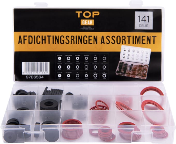 Afdichtingsringen assortimentsdoos 141-delig - TOPGEAR