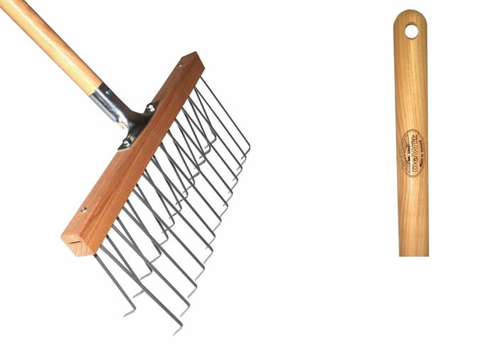 Bladhark /grashark DeWit dubbele rij tanden steel 140cm