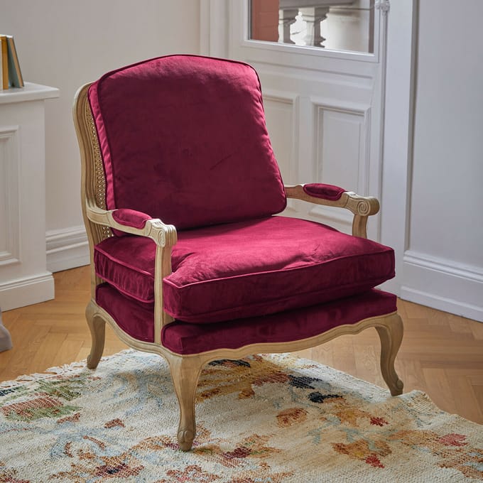 LOBERON Fauteuil Corlay bordeaux/bruin