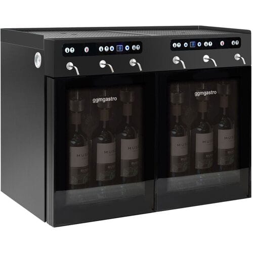 GGM Gastro Professioneel Wijndispenser - 2 temperatuurzones - 6 flessen